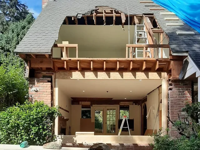 Home addition · West Vancouver — Before · demolition stage